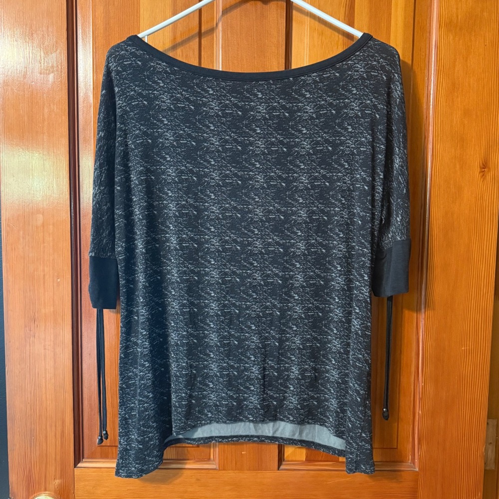 Nomads Hemp Wear Boat Neck Top Womens Small Charcoal Grey Excellent Bamboo Blend - Picture 6 of 6